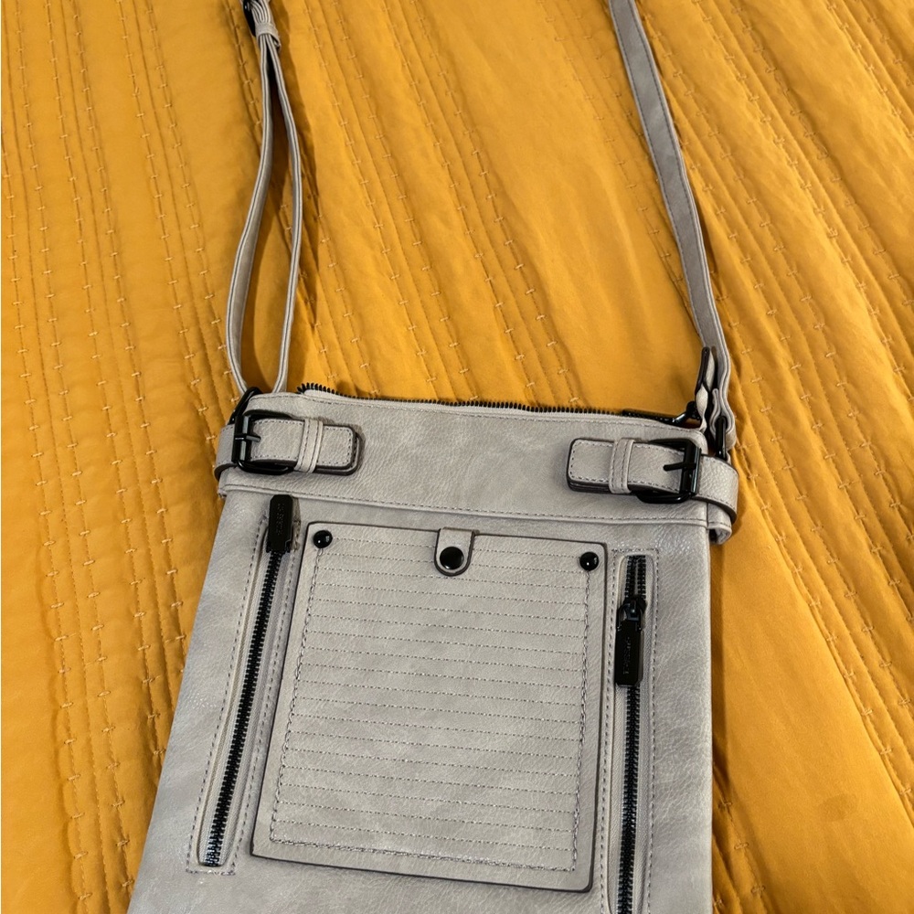 Stylish Gray Men's Crossbody Bag